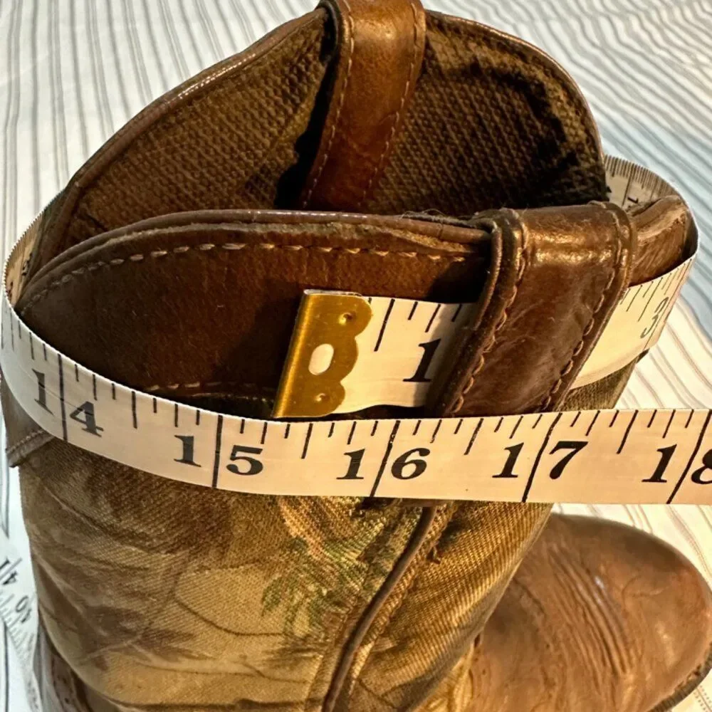 Justin Workboots Leather and Camo Size 10 EE